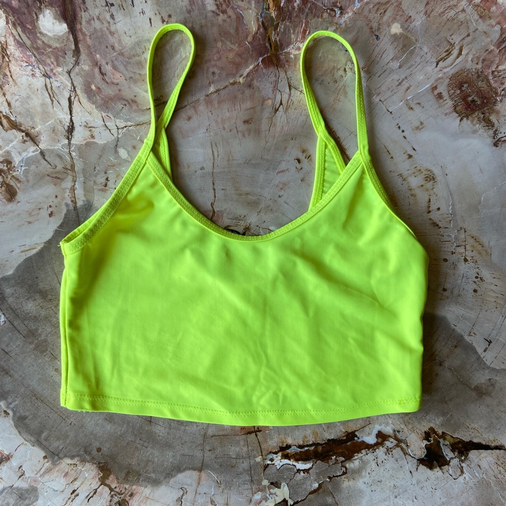 Rave Wonderland Neon Yellow Spaghetti Strap Tank